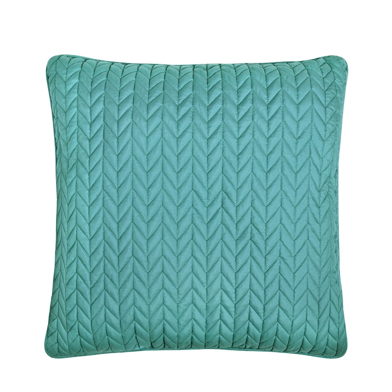 Cayman 20" Square Quilted Decorative Throw Pillow
