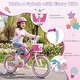 preview thumbnail 9 of 8, Gymax 16'' Kids Bike w/Training Wheels Hand Coaster Brakes Adjustable - Rose Red