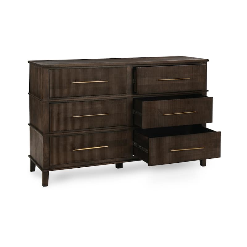 Classic Home Westlake 6-Drawer Mango Wood Dresser