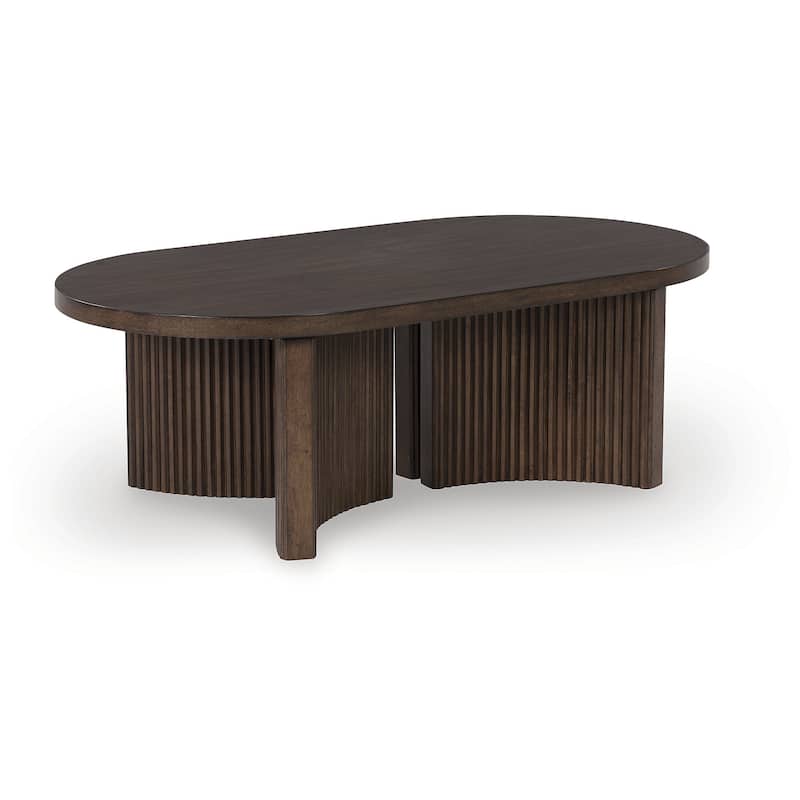 Signature Design by Ashley Korestone Dark Brown Coffee Table - 52"W x 28"D x 17"H
