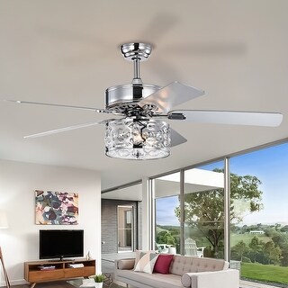 52 in. Smart Indoor Crystal Ceiling Fan with Remote Control