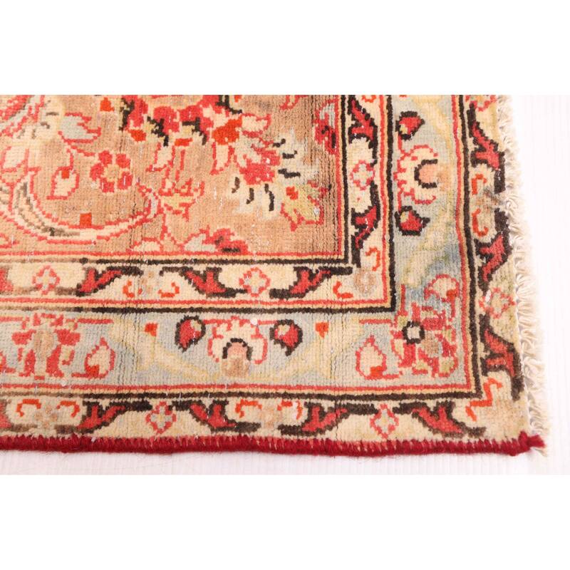 ECARPETGALLERY Hand-knotted Antalya Vintage Light Red Wool Rug - 7'10 x 11'9