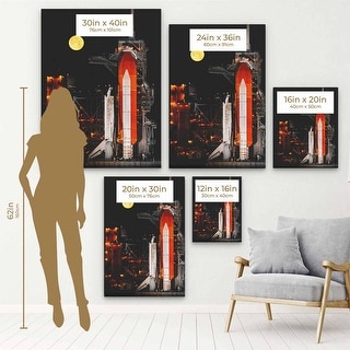 Black Rocket Space Ship Wall Art Canvas 1327 - Bed Bath & Beyond - 39944623