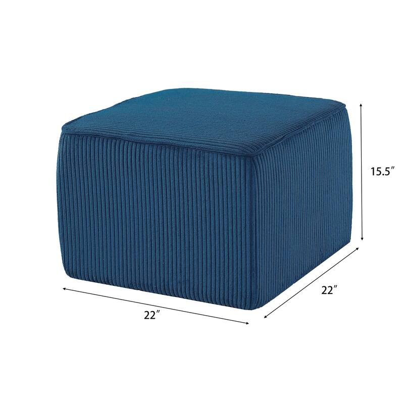 Christopher Knight Home - Mid-Century Modern Upholstered Corduroy Ottoman with Pocket Coil Comfort