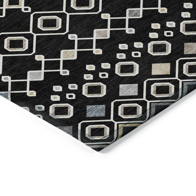HomeRoots Geometric Modern Rectangle Outdoor Rug