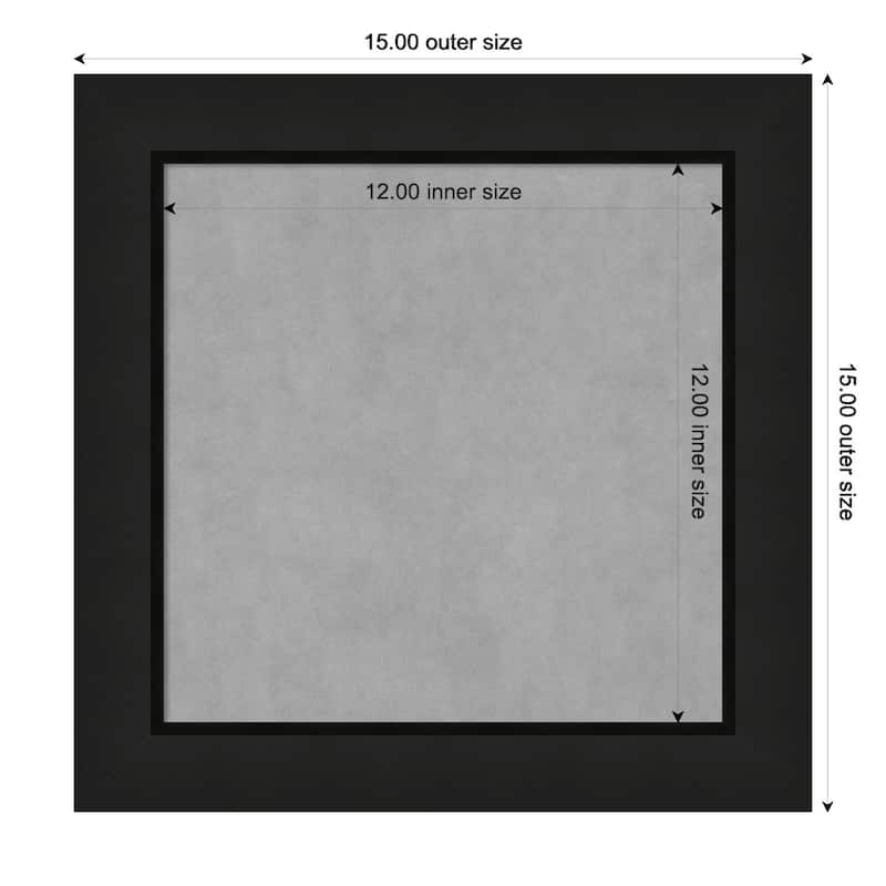 Amanti Art Midnight Black Narrow Framed Magnetic Board - Board Size 12x12