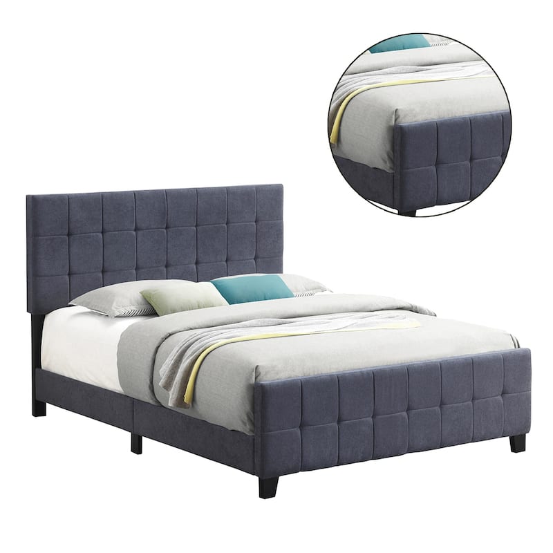 Fabric Upholstered Panel Bed