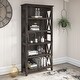 preview thumbnail 48 of 81, Key West 5 Shelf Bookcase by Bush Furniture Dark Gray Hickory
