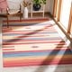 preview thumbnail 1 of 12, SAFAVIEH Handmade Montauk Engelberta Southwestern Tribal Cotton Fringe Rug 3' x 5' - Red/Blue - Rectangle