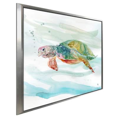 "Turtle Tropics II" by Carol Robinson Print on Floating Canvas