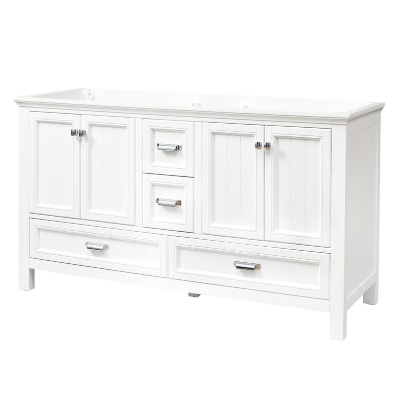 CRAFT + MAIN BAVT6122D-QCV Brantley 60" Free Standing Double Basin