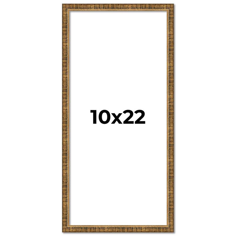 10x22 Frame Gold Solid Wood Picture Frame - Complete Modern Photo