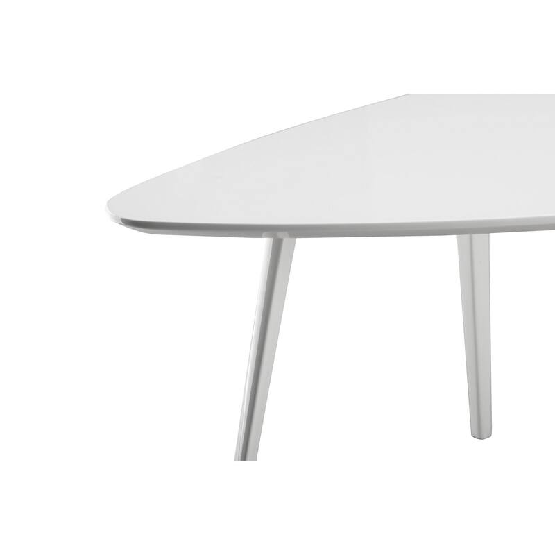 22 in. White Rectangle Metal End Table, Sturdy Build End Side Table for Living Rooms