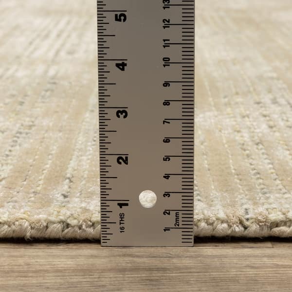 dimension image slide 5 of 8, Style Haven Corey Textural Stripe Wool and Viscose Hand-tufted Rug