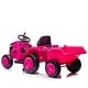 preview thumbnail 4 of 44, 12V Kids Ride On Electric Tractor Black Knight, 2WD, Non-Skid Tires, Bluetooth, Music, MP3, Foot Pedal & Storage Tug