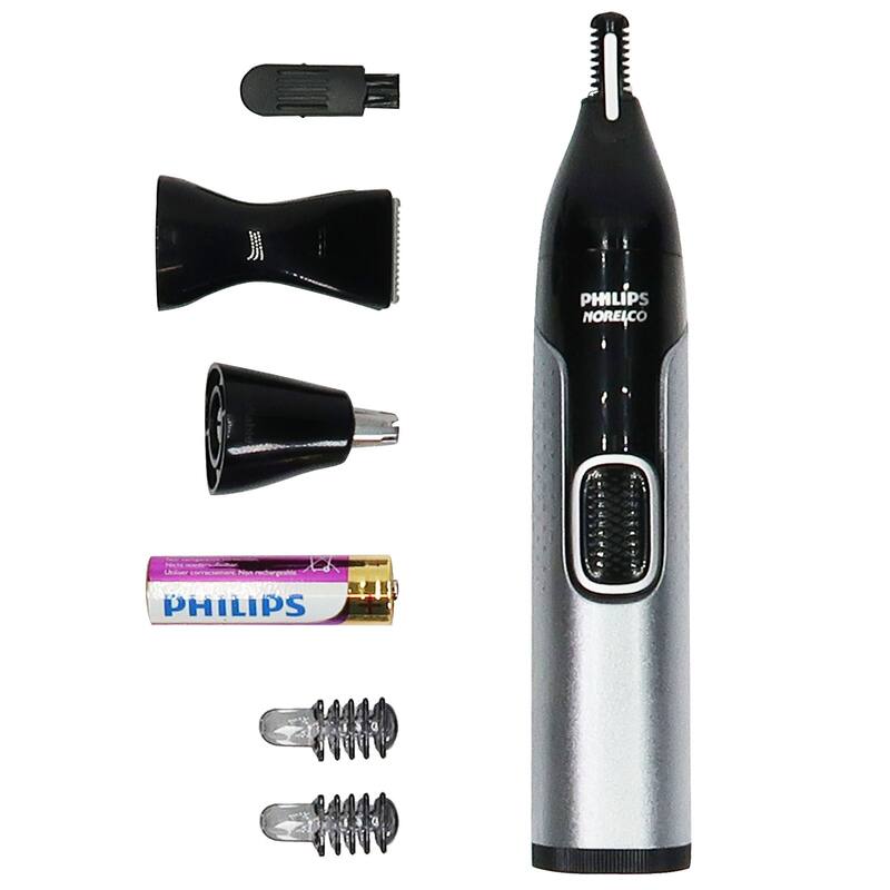 2x Philips NorelcoNose Trimmer 5000 for Nose, Ears, Eyebrows #NT5600/62 (Black/Silver)