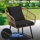 preview thumbnail 7 of 20, Moasis 5-Piece Outdoor Wicker Patio Bistro Set with Footrest Ottomans