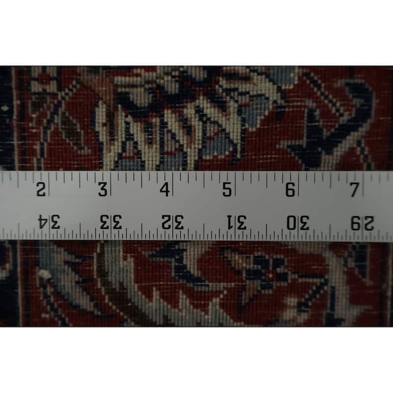 Hand Knotted Oriental 100% Wool Carpet Traditional Floral Beige & Ivories Isfahan Area Rug - 10' 1'' X 6' 10''