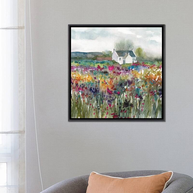 iCanvas "Wildflower Cottage" by Carol Robinson Framed