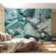 Peel & Stick Wall Mural - Concrete Blocks and Pearls - Removable ...