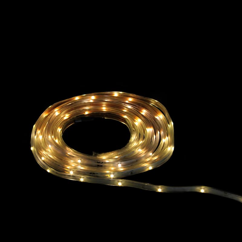18' LED Outdoor Christmas Linear Tape Lighting - White Finish