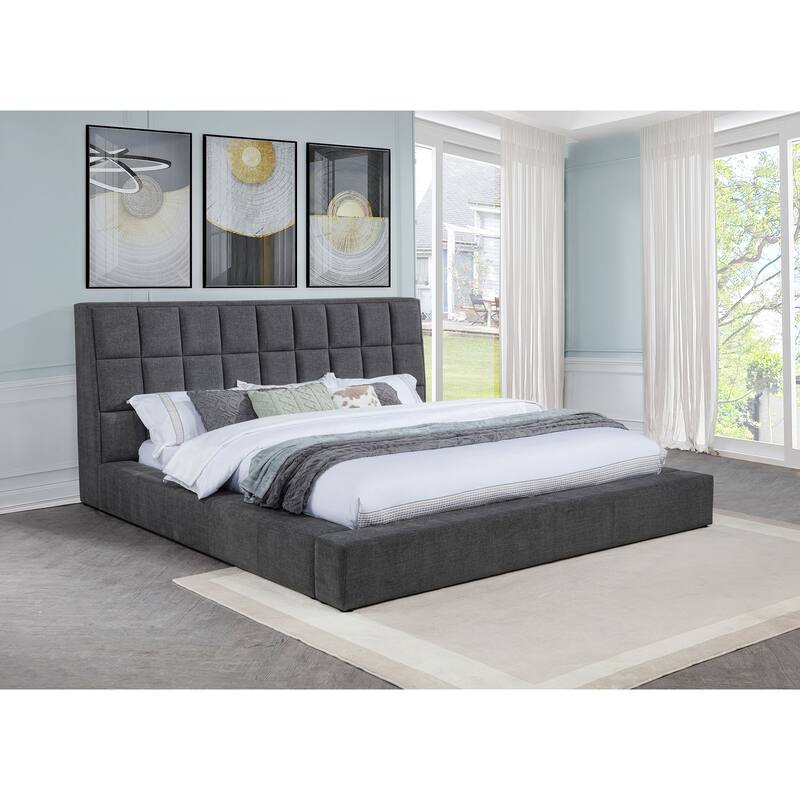 Dreux Upholstered Panel Platform Bed