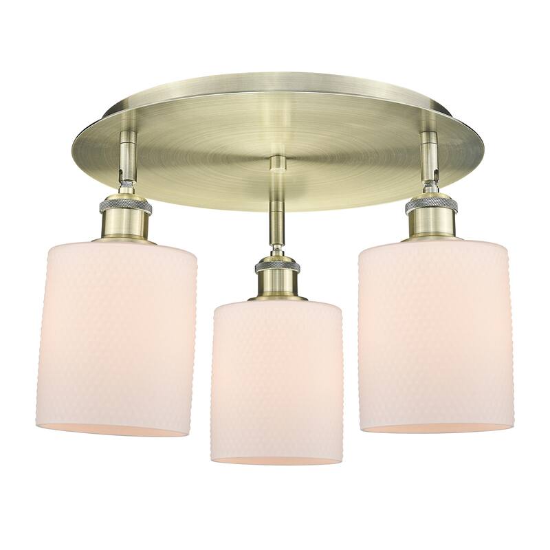 Innovations Lighting Cobbleskill - 3 Light 17" Flush Mount