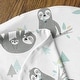 preview thumbnail 4 of 4, Blue Jungle Sloth Nursing Breastfeeding Pillow Cover Case (Pillow Not Included)- Turquoise Grey Green Tropical Botanical Leaf