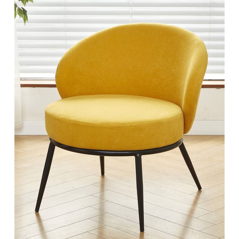 Mid Century Velvet Upholstered Living Room Accent Chair