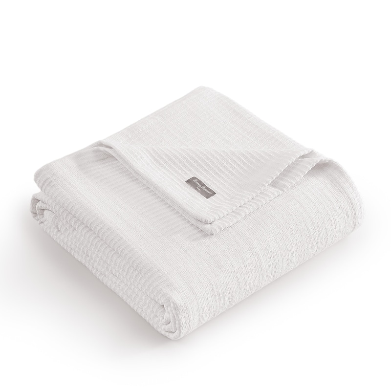 Tommy Bahama Bamboo Woven Yarn Dyed Cotton Reversible Blanket