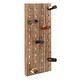 preview thumbnail 2 of 32, Brown Wood Rustic Farmhouse Wall Peg Wine Rack