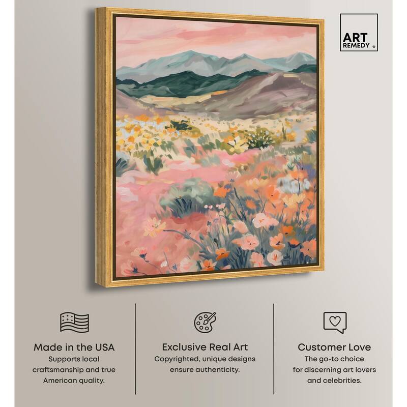 Flowers Beyond the Hills Canvas by Art Remedy