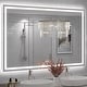 preview thumbnail 131 of 161, Large LED Bathroom mirror Tempered Glass Dimmable Anti-Fog Vanity Mirror 55x36