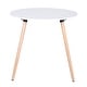 preview thumbnail 5 of 7, Homylin Modern Dining Table 31.5'' Round Top with Solid Wood Legs，White