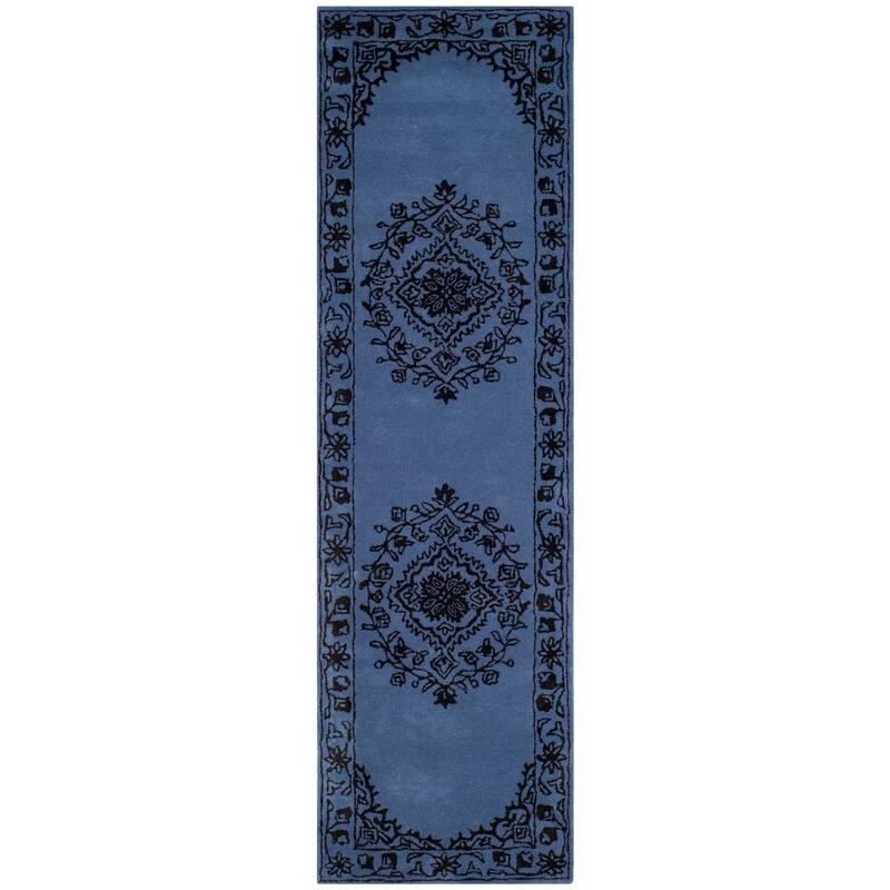 SAFAVIEH Handmade Glamour Gudmundina Modern Viscose Rug - 2'3" x 8' Runner - Purple