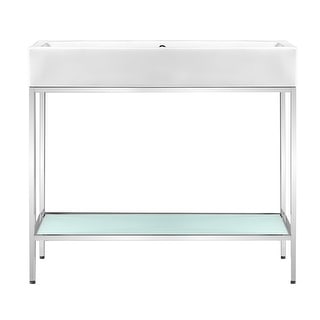 Pierre 40 Single, Freestanding, Open Shelf, Metal Frame Bathroom Vanity