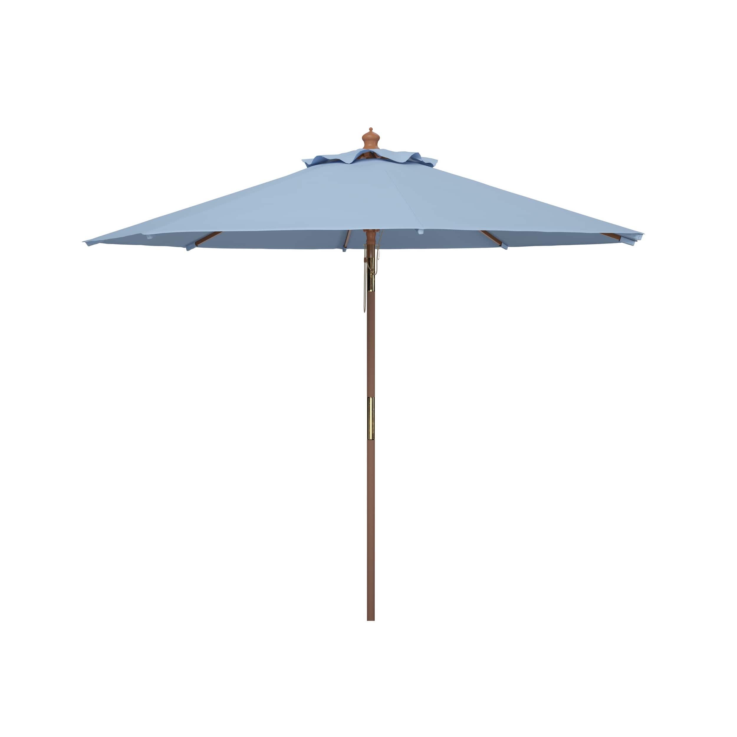 hunter green 9 foot wood patio umbrella 7.5ft Aluminum Garden Market with Crank and Tilt Mechanism Supported by a durable wooden frame and 8 sturdy ribs GARDEN 9 Ft Patio Umbrellas