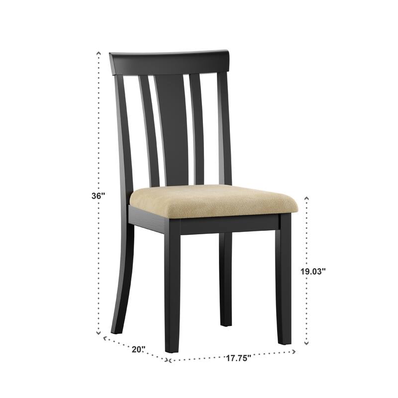 Wilmington Black Wood Dining Set by iNSPIRE Q Classic