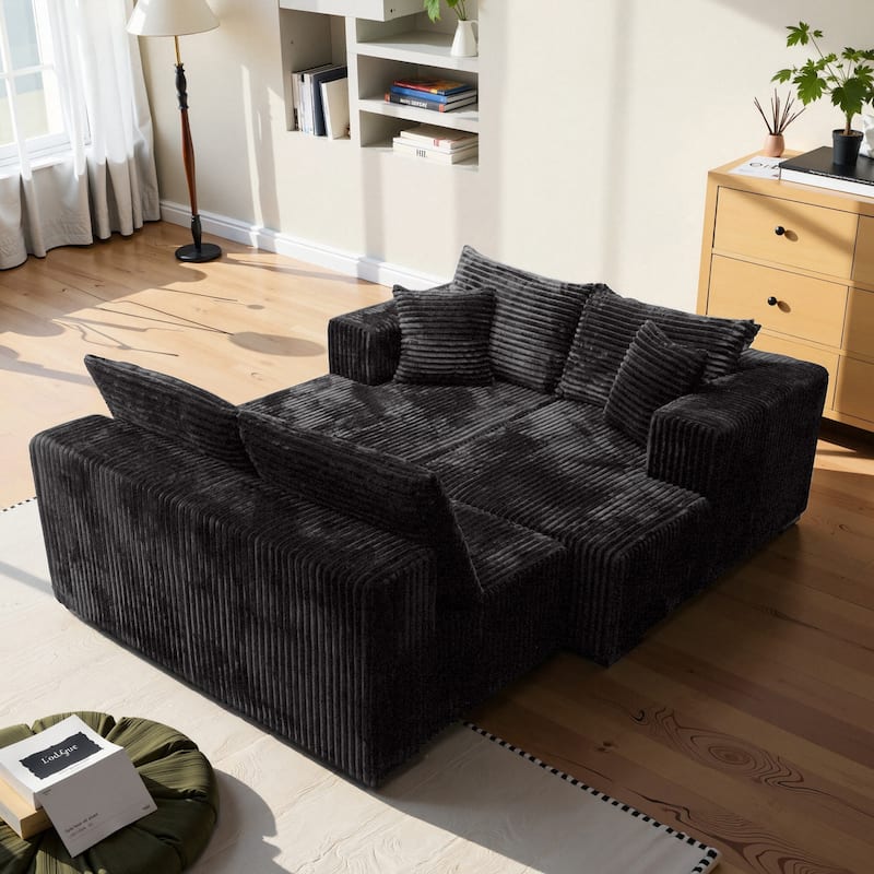 Modular Sofa U-Shaped Corduroy Sectional Sofa Living Room Free Combination Sofa Sets