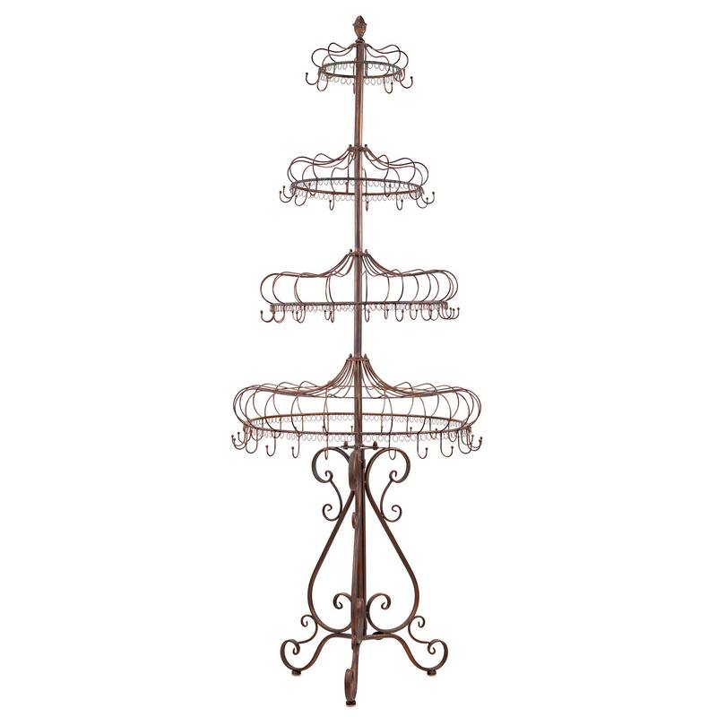 85" Tall Metal Display Stand In Antique Bronze - 31.89X31.89X85.04