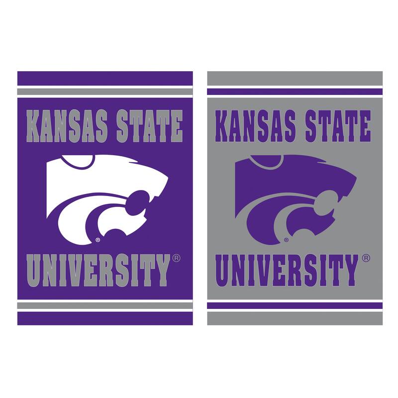 Embossed Suede Flag, Garden Size, Kansas State University