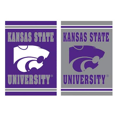 Embossed Suede Flag, Garden Size, Kansas State University
