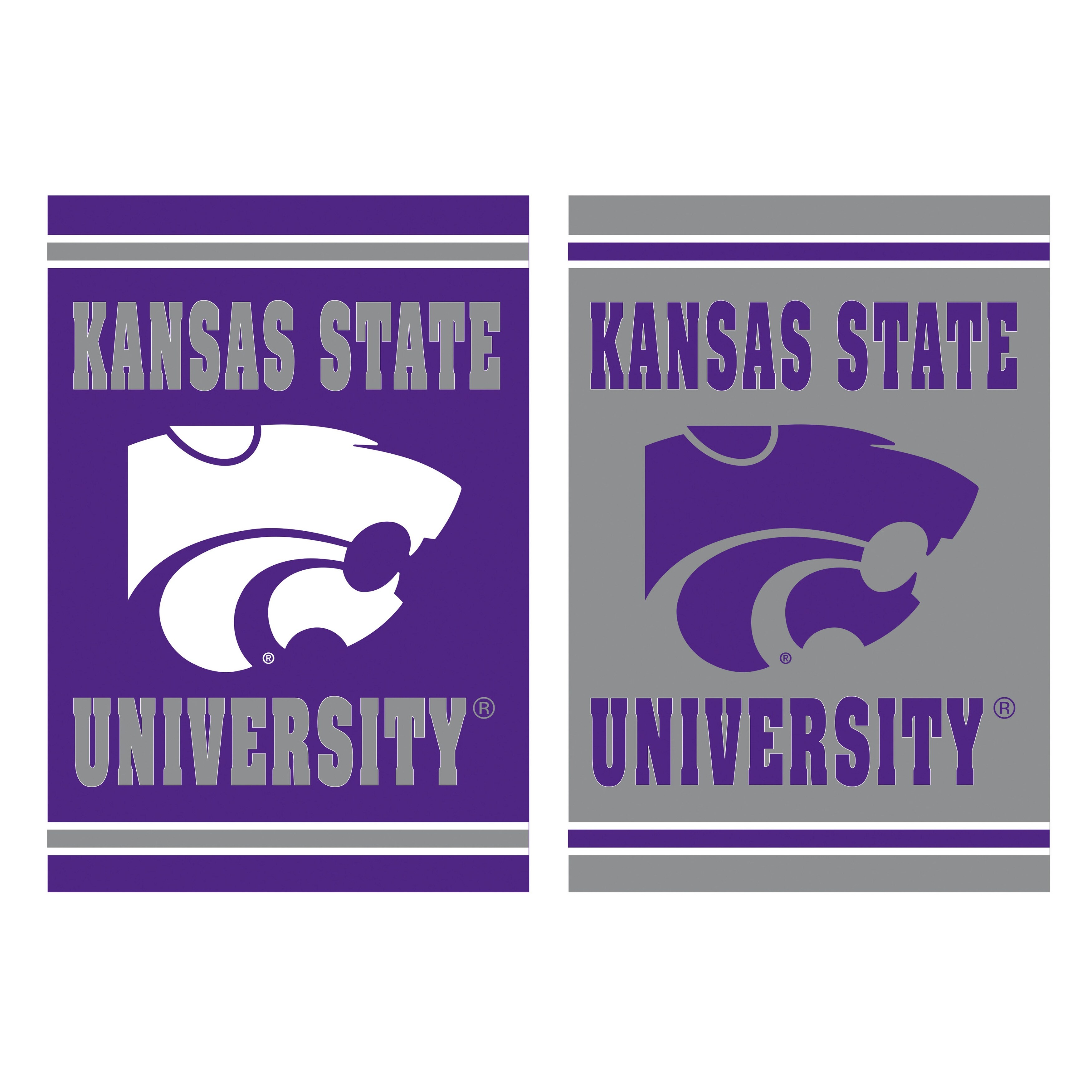 Embossed Suede Flag, Garden Size, Kansas State University