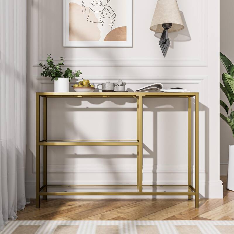 Adjustable Height Entryway Table with storage Non-Slip Design - 40*29