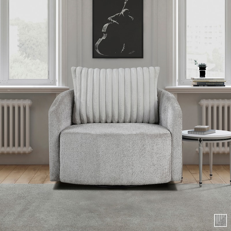 Alfena Chenille Swivel Chair