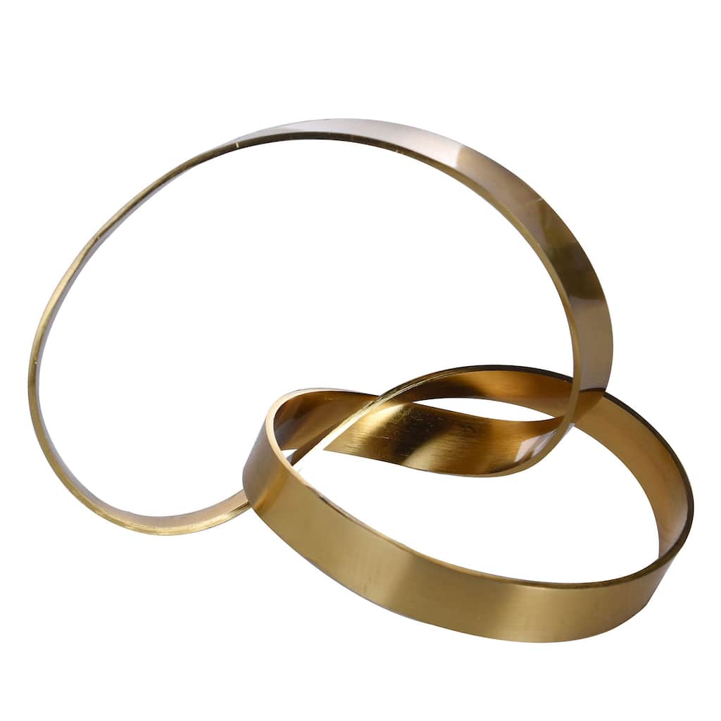Brass Knot Decorative Object - Brushed Brass Finish