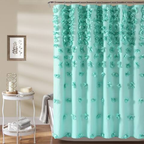 Silver Orchid Sterling Polyester Shower Curtain