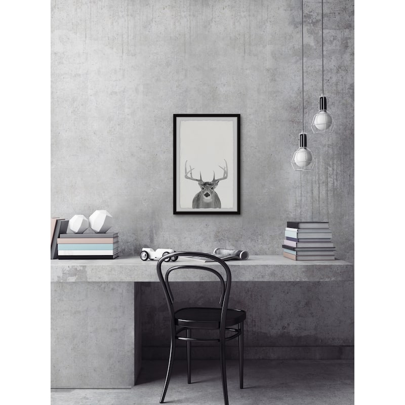 'Grey Deer' Framed Painting Print