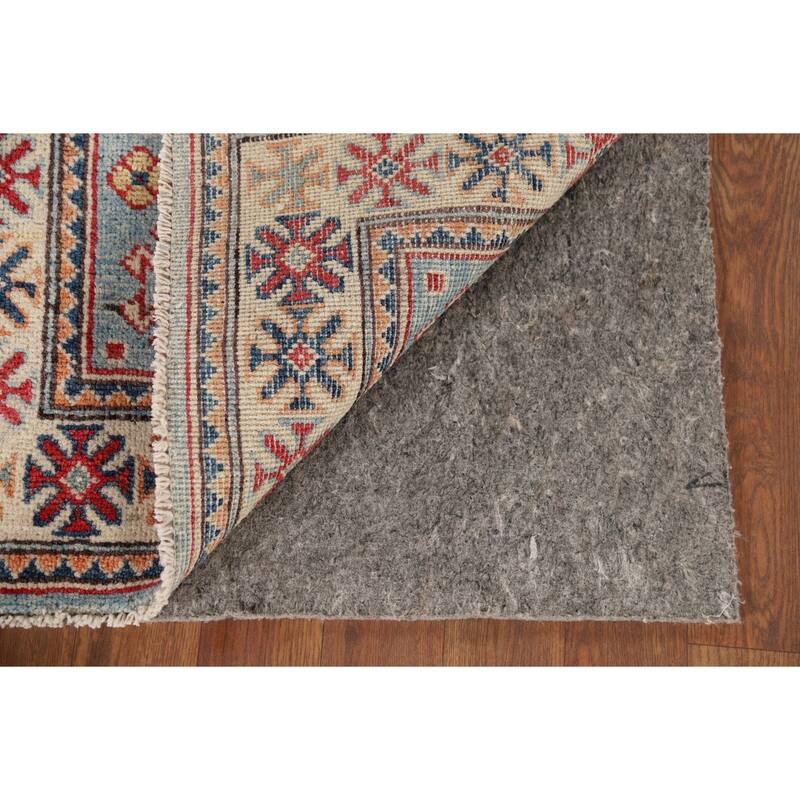 Light Blue Kazak Foyer Rug Handmade Wool Carpet - 2'1" x 3'1"