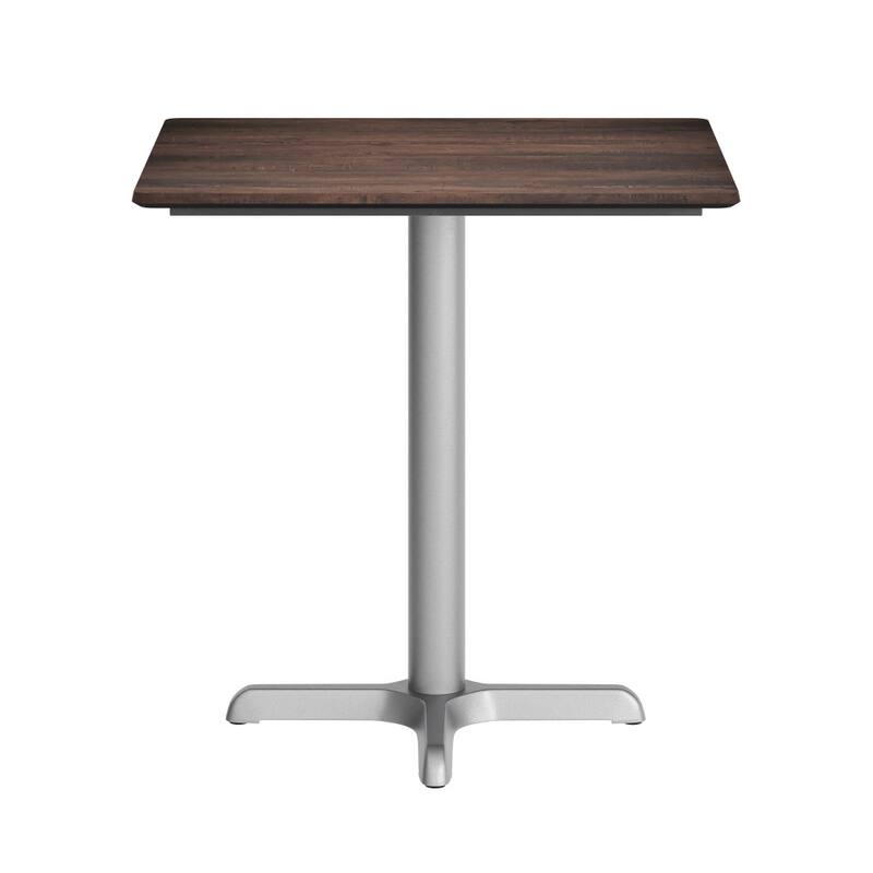 Commercial All-Weather HPL Tabletop with Crisscross Base - 29.75"W x 23.75"D x 31.25"H